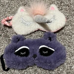 Cute Unicorn and Raccoon Sleep Masks
